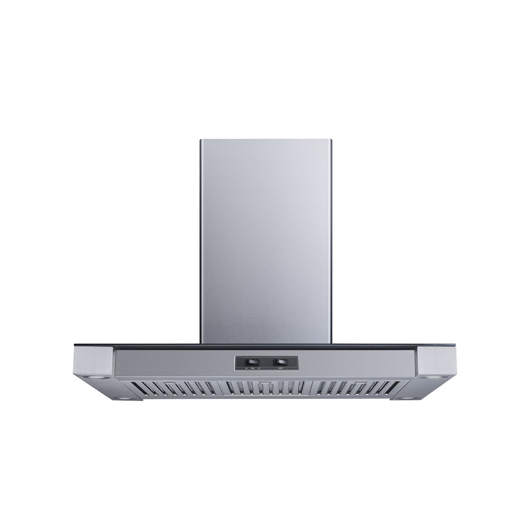 H155C Series 36" 400 CFM Convertible Island Range Hood in Stainless Steel With Filter Included Winflo