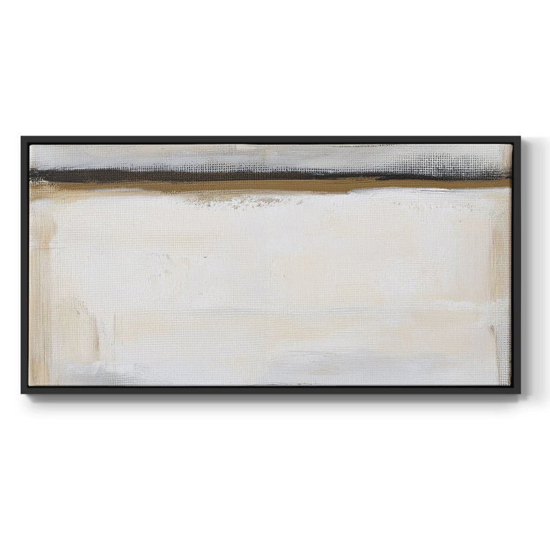 Série abstraite-Dxxxix- Toile tendue avec châssis tendue, prête à être accrochée, Noir, H 25 po x l 41 po