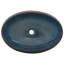 Metro Lane Bridgemon 59mm L x 40mm W Brown/Blue Ceramic Oval Sink