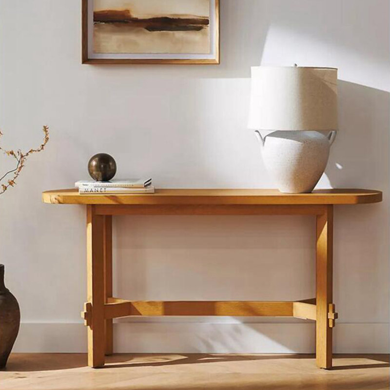 Console moderne de style nordique, Burlywood, H 31,5 po x l 63 po x P 13,8 po