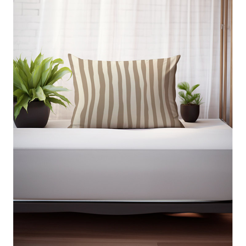 Coussin décoratif réversible Malone, H 25 po x l 18 po, Beige/blanc cassé