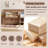 Full Floor Bed Frame With Built-In Bookshelves And Storage Drawers,Full Size Wood Montessori Bed With Staircase Design And Rails, For Kids, Boys, Girls,Easy Assemble( Full, Naturl, Drawers )-1043817856-1042526991