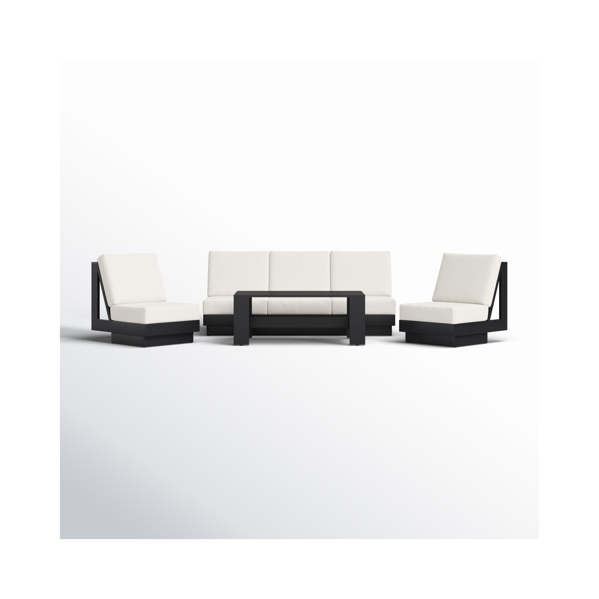 Lucca 4 -Piece Outdoor Seating Group with Sunbrella Cushions