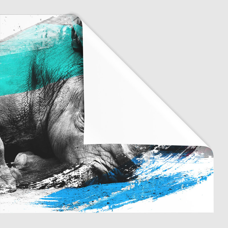 Rhino - Frameless Print, 59.4cm H x 84.1cm W