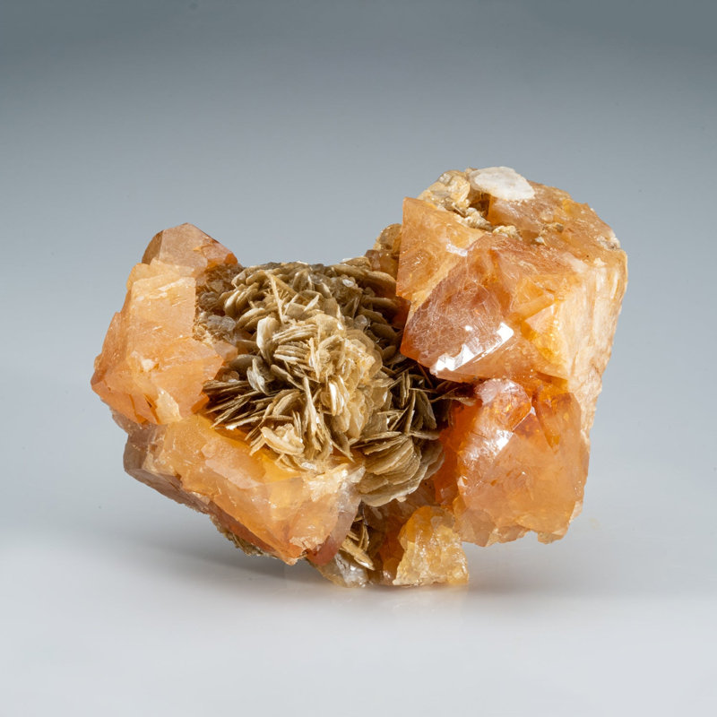Scheelite with Muscovite from Xuebaoding Mountain Near Pingwu, Sichuan Province, China