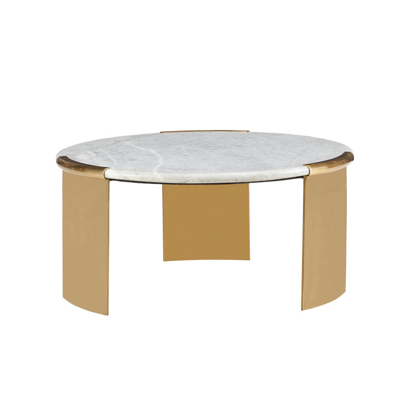 Chloe 3 Legs Coffee Table, 16.5" H x 36" L x 36" W