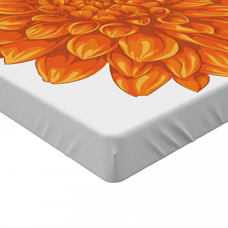 Microfiber Floral Fitted Sheet, Queen Fitted Sheet