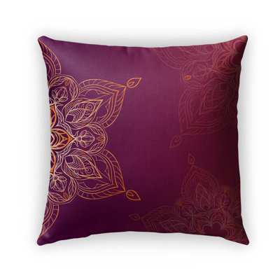 Housse de coussin carré d’extérieur mandala/insert