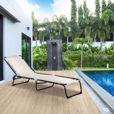 Chaise longue de piscine pliante