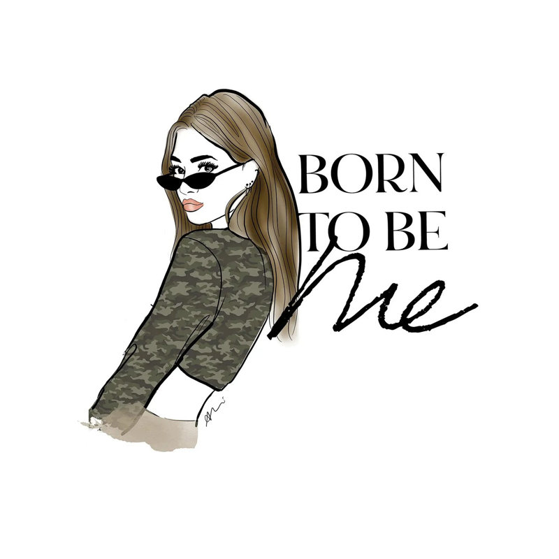 Born To Be Me - Wrapped Canvas Print, 45.72cm H x 45.72cm W x 1.9cm D