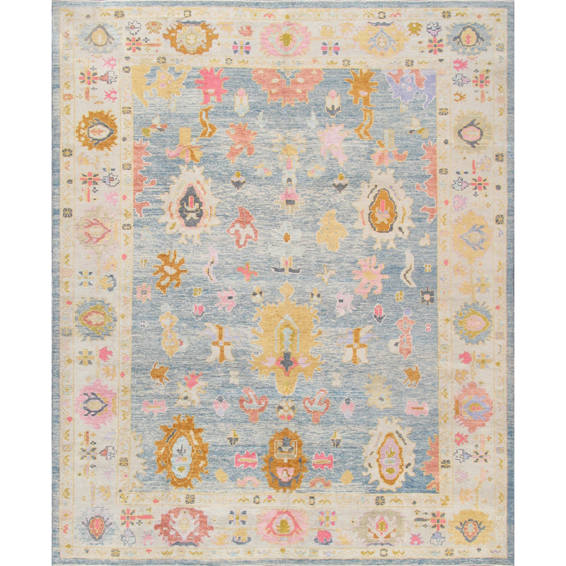 Oushak Hand Knotted Wool Oriental Indoor Rug