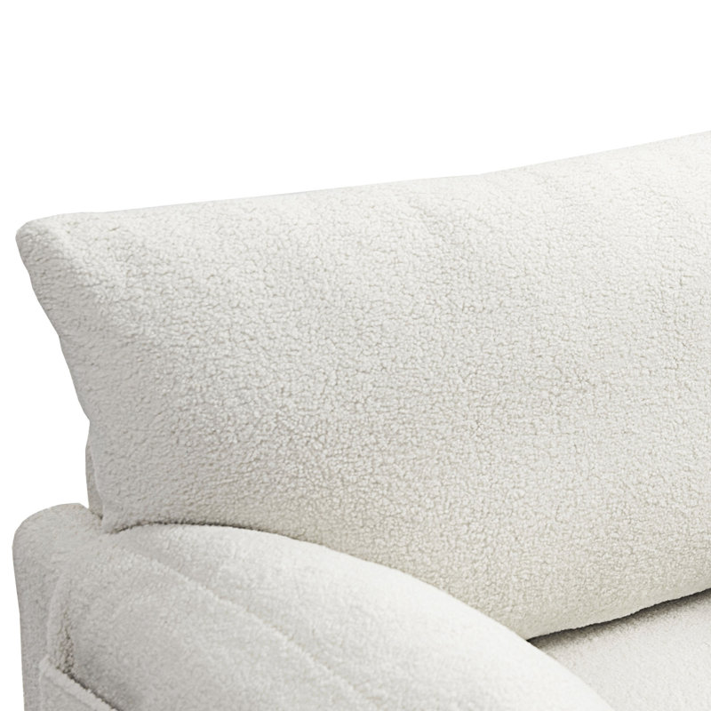 Fauteuil d'appoint pivotant, Blanc Teddy Teddy
