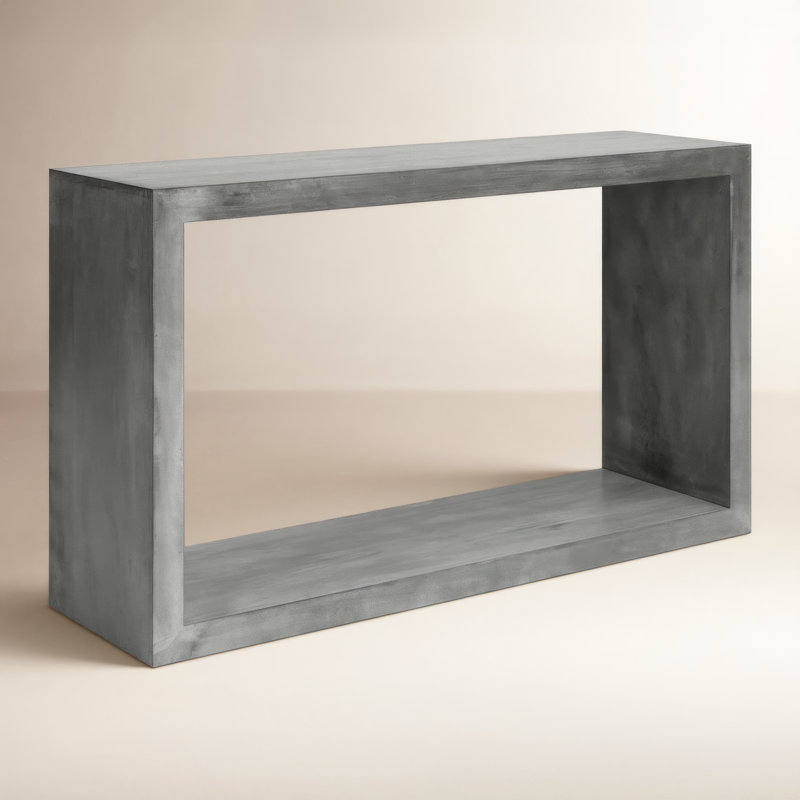52'' Solid Wood Console Table, Charcoal Gray