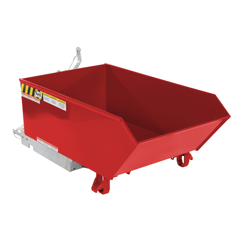 Poubelle à profil bas 718,96 gallons, Rouge soda