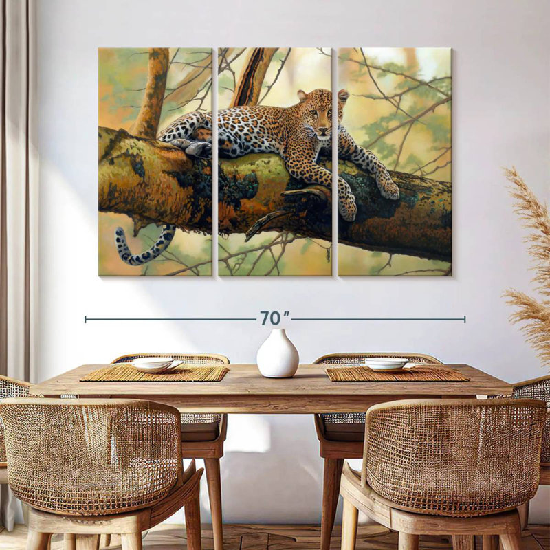 Brampt African Leopard, 42" H x 65" W