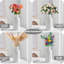 Ensemble de 3 vases en céramique nervurés blancs, vases à fleurs minimalistes modernes pour la décoration intérieure, pièce maîtresse de style bohème pour table, tablette, manteau de cheminée, foyer, entrée