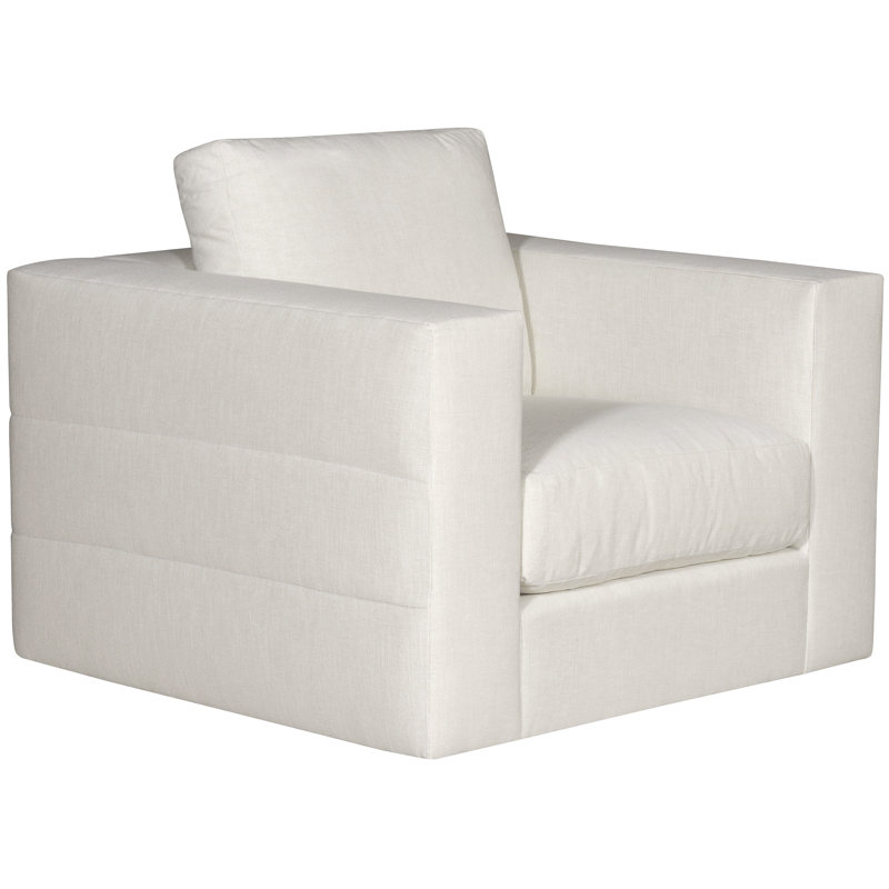 Fauteuil rembourré Ease Stocked, Mélange de polyester blanc