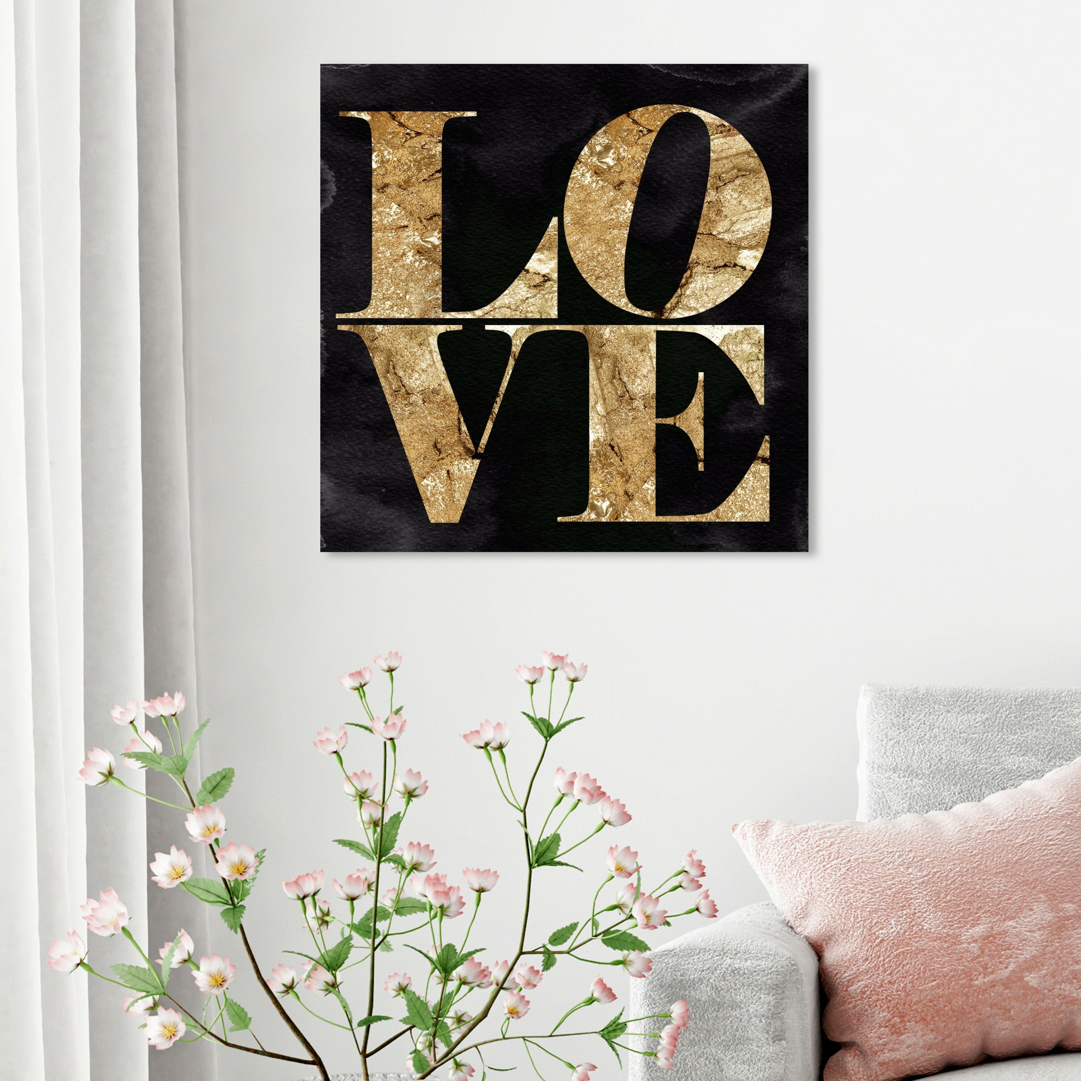 Runway Avenue Typography and Quotes Wall Art Canvas Prints 'Just The Two Of  Us Rustic' Love Quotes and Sayings - Black, White 