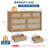 Rattan 7 Drawers Dresser for Bedroom with Golden Handles, Wood Drawers Storage Organizer, TV Stand for Living Room-1770000618