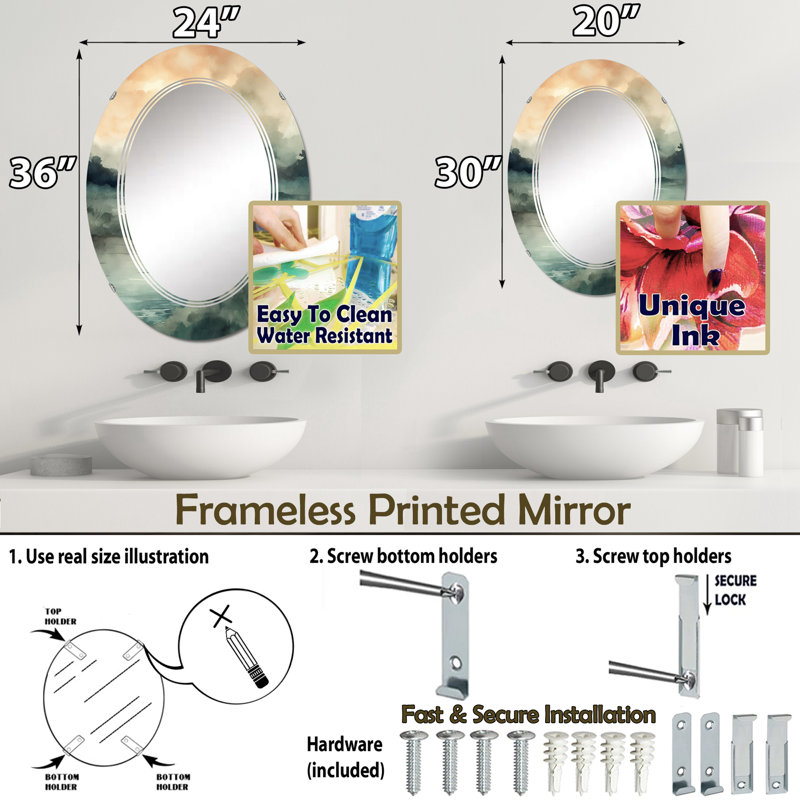 Miroir Zyera, 30 po x 20 po