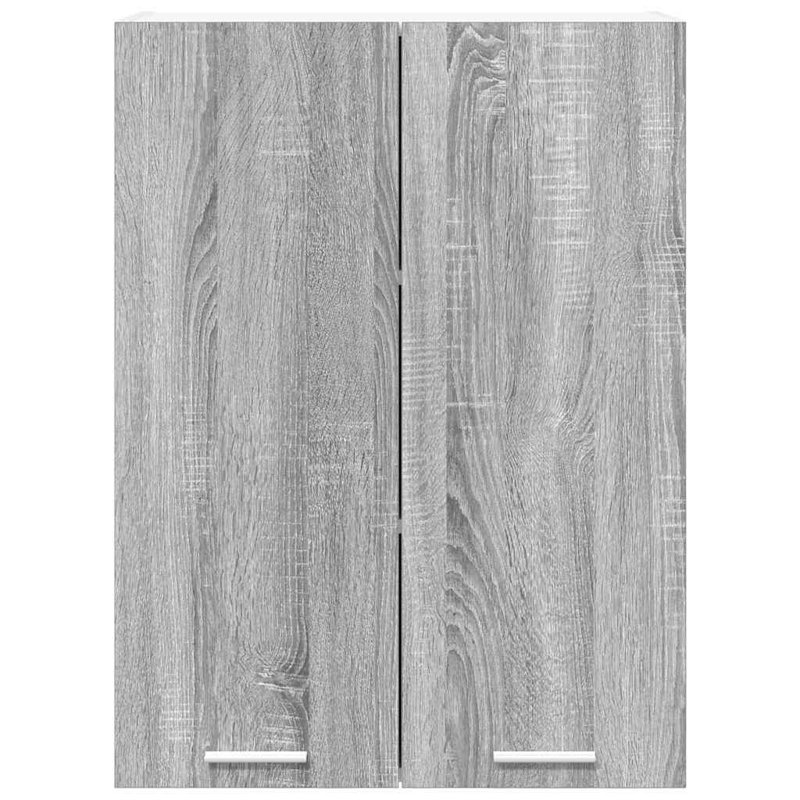 Vidaxl Hanging Cabinet With Storage Riga Artisan Oak 60 X 31 X 80 Cm, 80cm H x 60cm W x 31cm D, Grey Sonoma