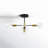Rensselear 4-Light metal Modern Linear Sputnik Chandelier