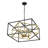 6-Light Black And Gold Interlocked Box Chandelier