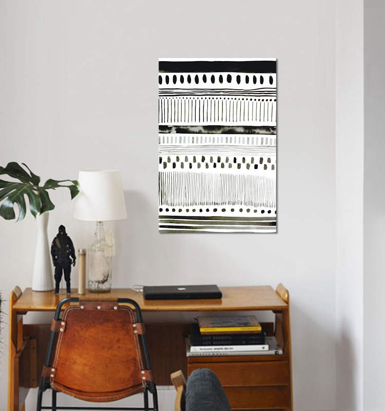 «Watercolor Abstract V», impression sur toile, H 40 po x l 26 po x P 1,5 po, Toile tendue, Pas de tapis