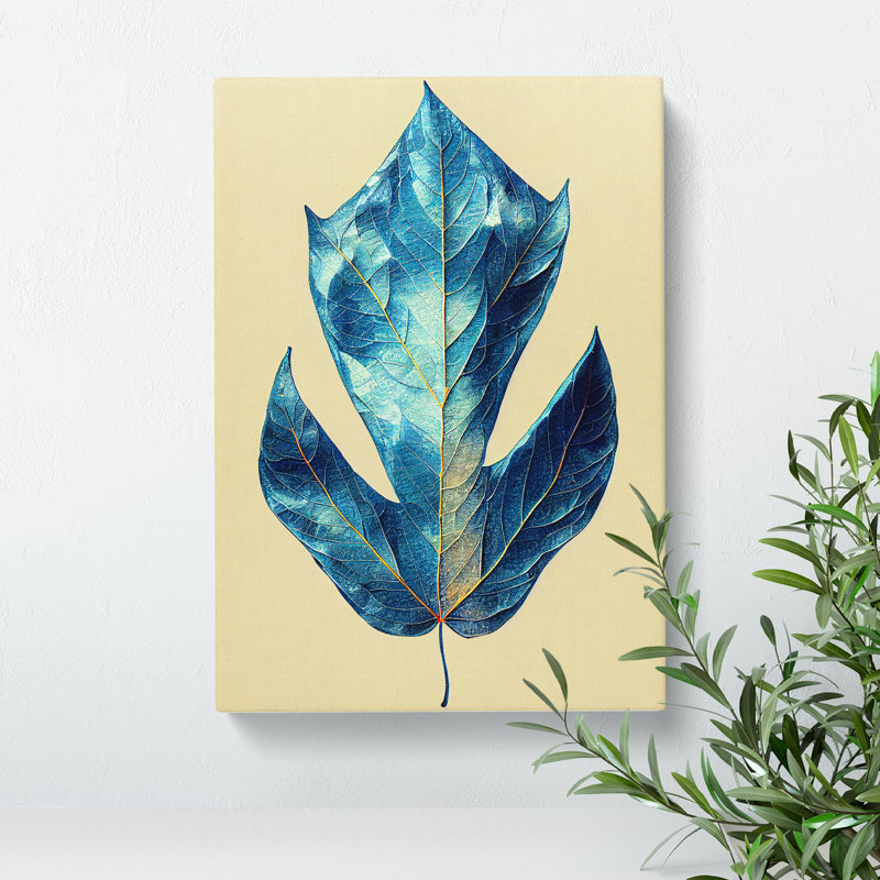 Painted Leaf No.4 - Wrapped Canvas Print, 60cm H x 40cm W x 3cm D