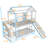 Twin Over Twin Playhouse Bunk Bed With Slide And Storage Shelves-1815748096