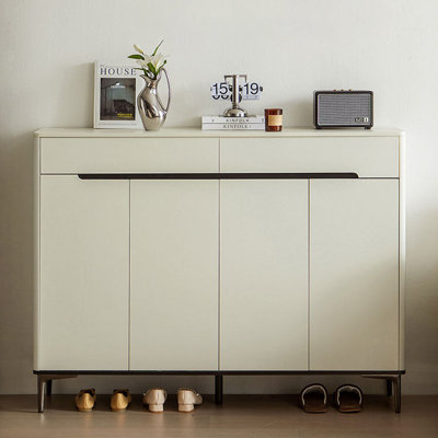 Household White Shoe Storage Cabinet