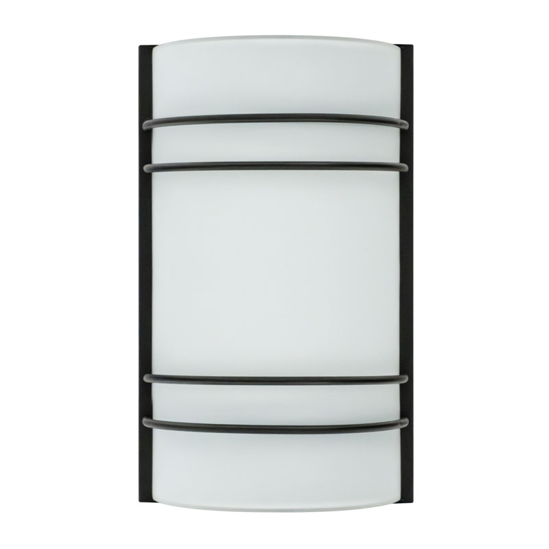 LED Ringed Wall Sconce, Black