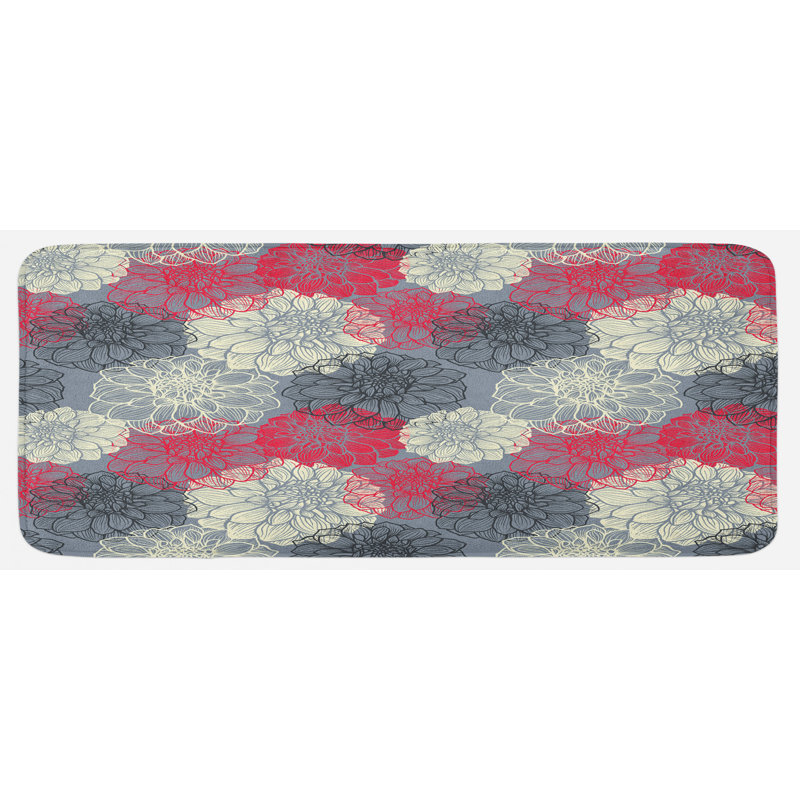 Tapis de cuisine dahlia