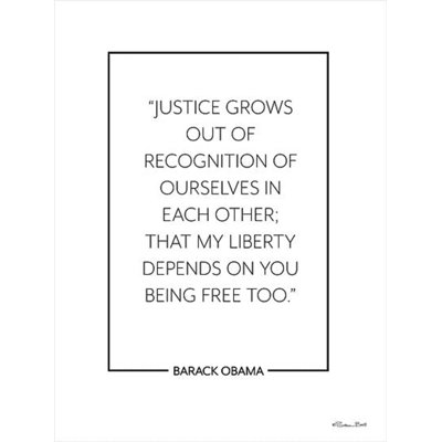 Justice Grows - art textuel sur toile tendue