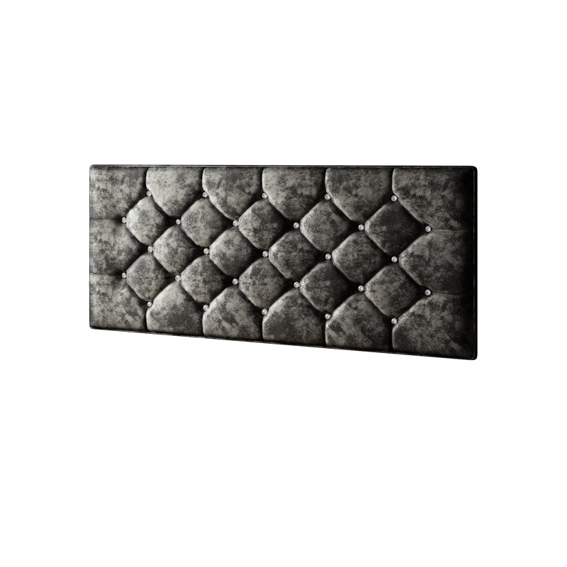 Fall Upholstered Bed, Black, Single (3'), 2 Right Drawers