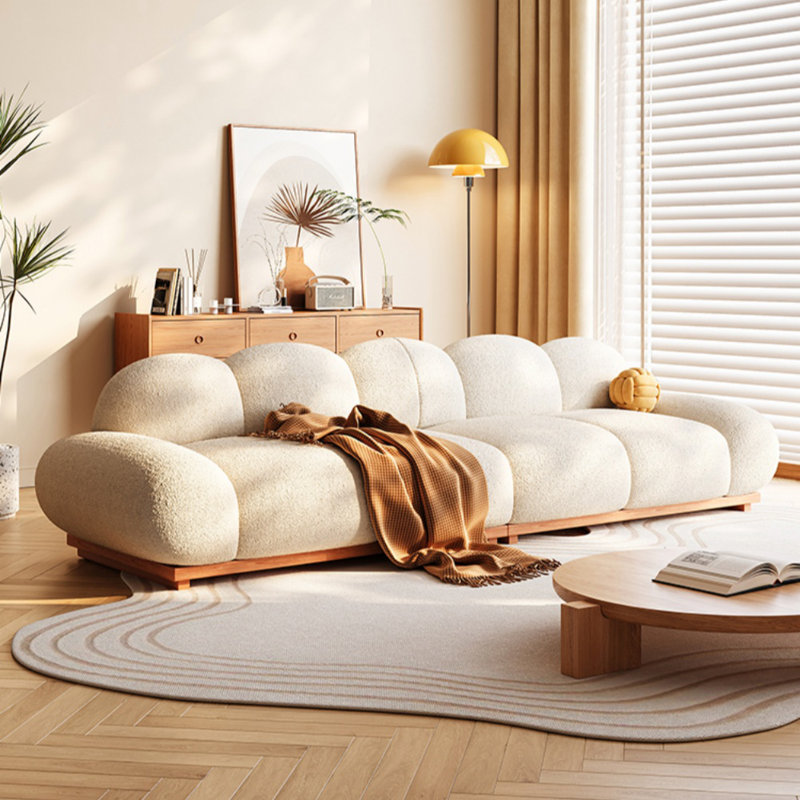 Modern Minimalist  Off-white Sofa