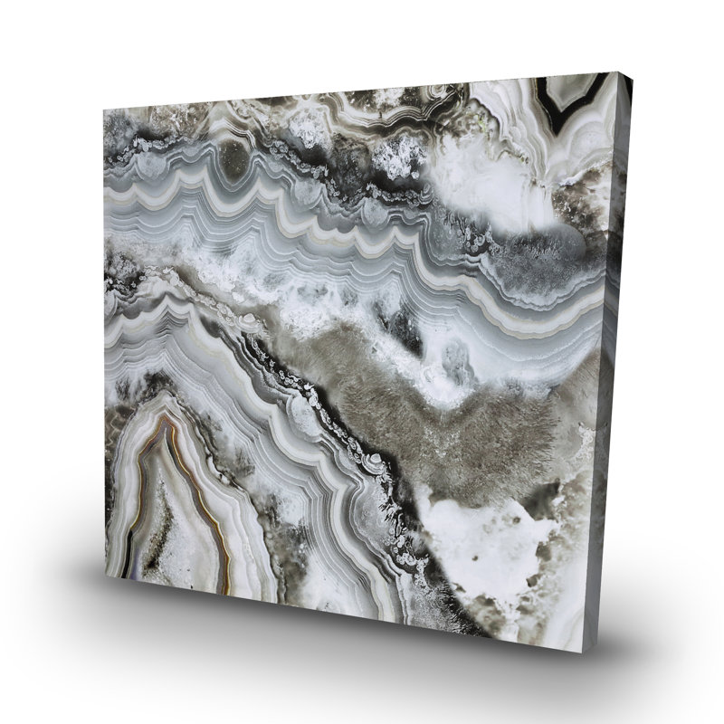 Abstract geode - 32"x32" art on canvas