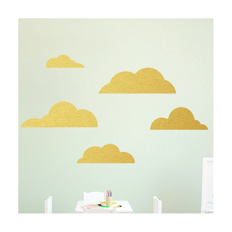 Abstract Non-Wall Damaging Wall Decal, Gold