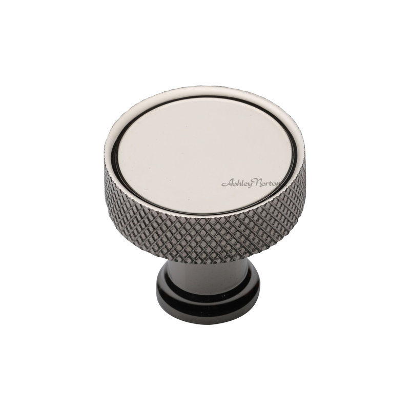 Polished Nickel Round Knob with Mounting Hardware