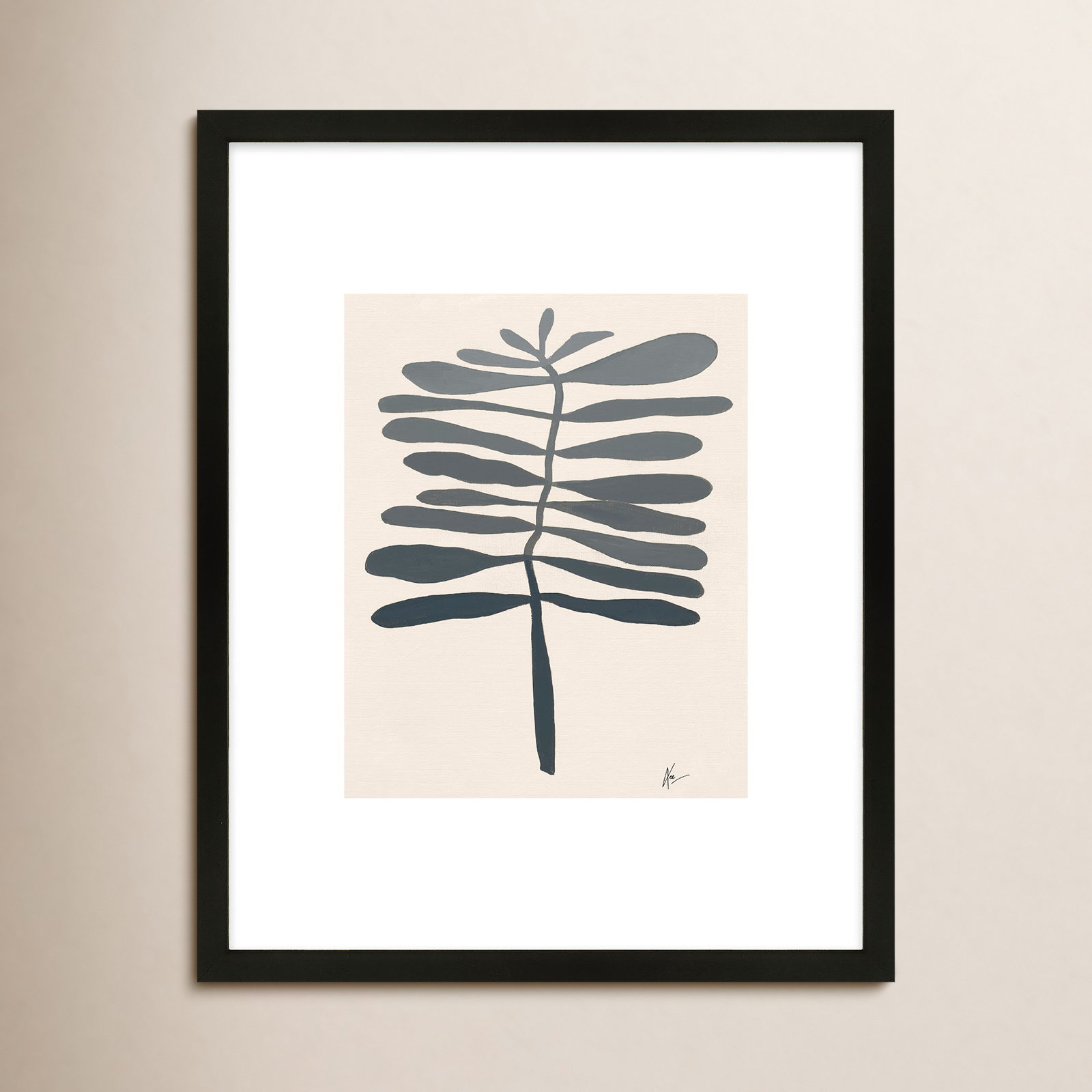 Flora 2 by Lee Lessem, Black, 50" H x 40" W x 1.25" D