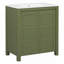 Meuble-lavabo de ferme 30 po avec lavabo en céramique, porte à fermeture en douceur, tablette réglable, armoire de rangement vert olive, structure en bois moderne, conception spacieuse et surface facile à nettoyer-166079053