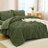 Andency Super King Plus Comforter Set Ocean Blue - 7 Pieces Bed in a Bag Oversized King Bedding Sets, Boho Tufted Lightweight Fluffy Bed Set with Comforter, Sheets, Pillowcases & Shams-124621822-124621824