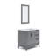 Meuble-lavabo de comptoir en marbre blanc 36 "Elizabeth de Carrara avec miroir Elizabeth-1484232998