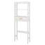 Armoire de rangement au-dessus de la toilette blanche avec un tiroir et 2 tablettes