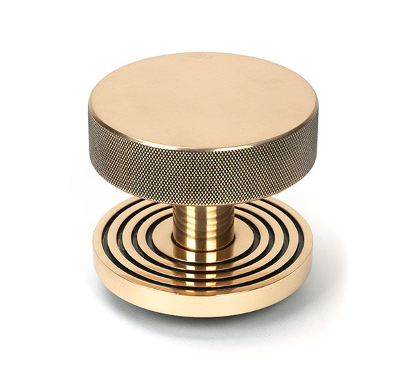 Brompton Single Dummy Door Knob , Polished Bronze