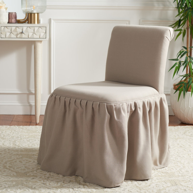 Vanity 18.9'' H Upholstered Side Chair, Beige Linen