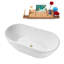 Baignoire autoportante de 63 po avec drain interne Streamline-101412763