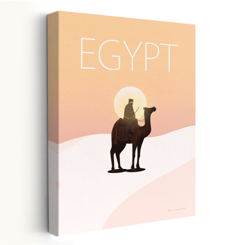 Égypte - aventure d'Afrique, animaux, rosé, H 36 po x l 24 po