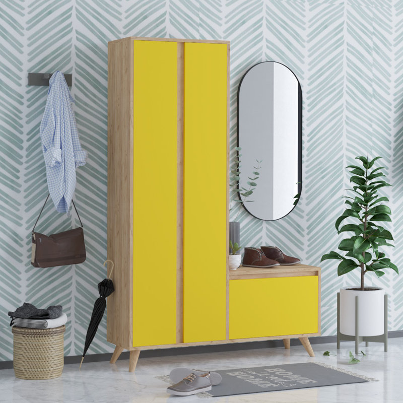 Hall Tree 120cm Wide with Bench and Shoe Storage