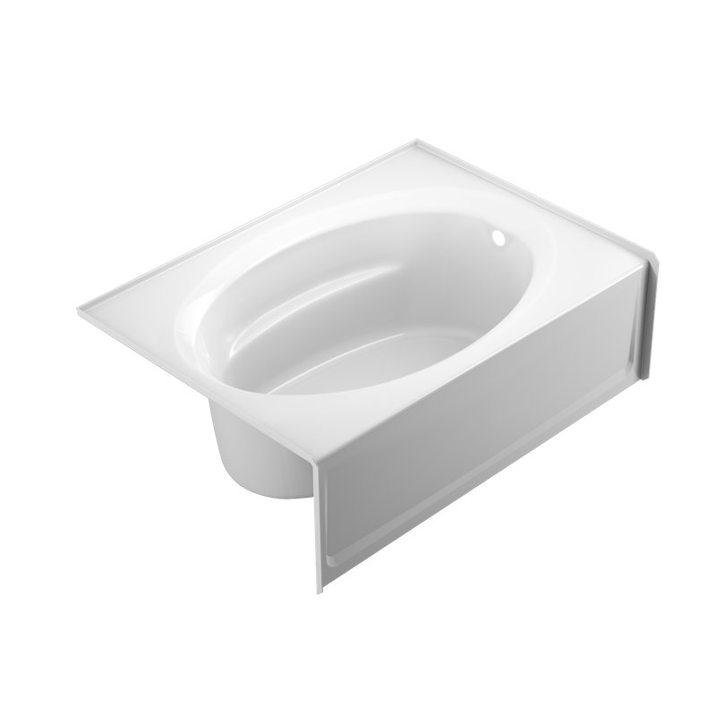 Signature® 60" x 42" Alcove Soaking Bathtub, White, Left